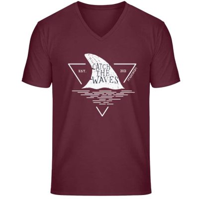 Catch - Unisex Bio V T-Shirt - burgundy