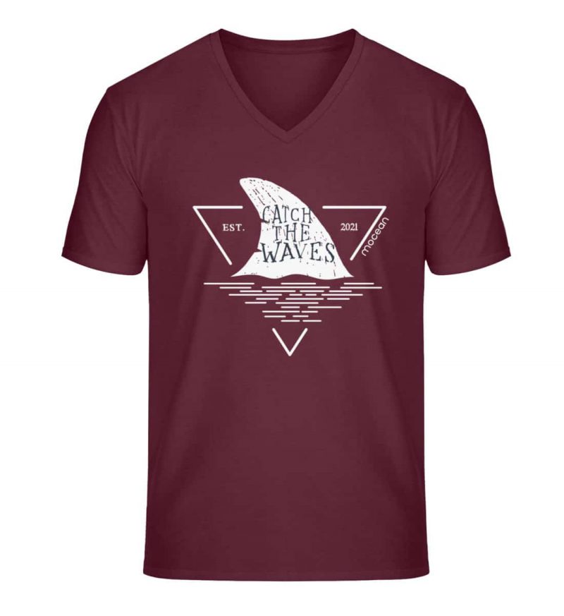 Catch - Unisex Bio V T-Shirt - burgundy