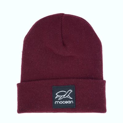 Cuffed Beanie recycelt in burgundy