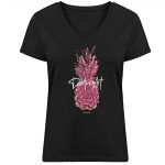 Delight – Damen Bio V T-Shirt – black