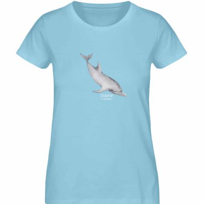 Dolphin - Damen Premium Bio T-Shirt - sky blue