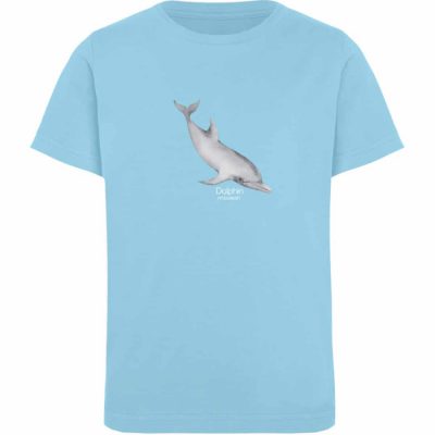 Dolphin - Kinder Organic T-Shirt - sky blue