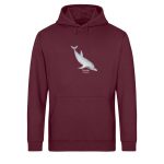 Dolphin – Light Unisex Bio Hoodie – burgundy