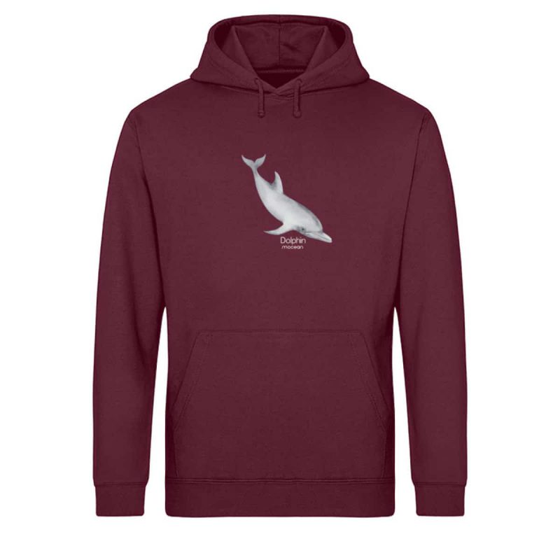Dolphin - Light Unisex Bio Hoodie - burgundy