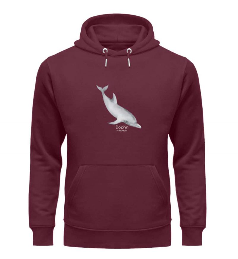 Dolphin - Premium Unisex Bio Hoodie - burgundy