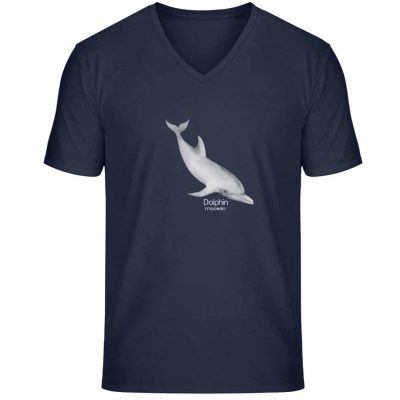 Dolphin - Unisex Bio V T-Shirt - french navy
