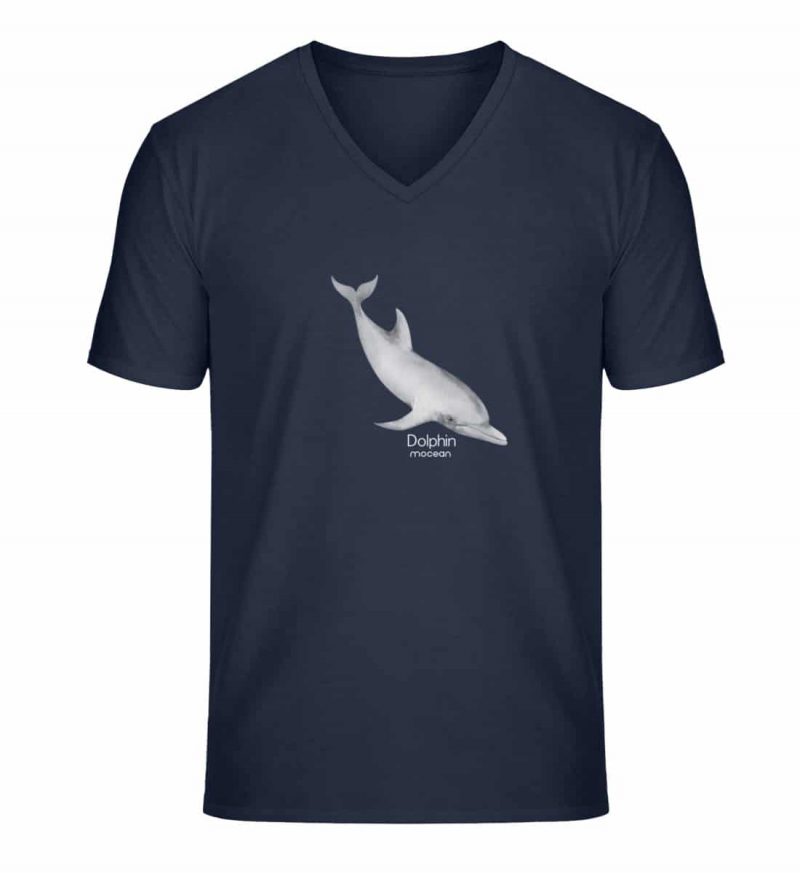 Dolphin - Unisex Bio V T-Shirt - french navy
