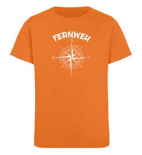 Fernweh - Kinder Organic T-Shirt - bright orange