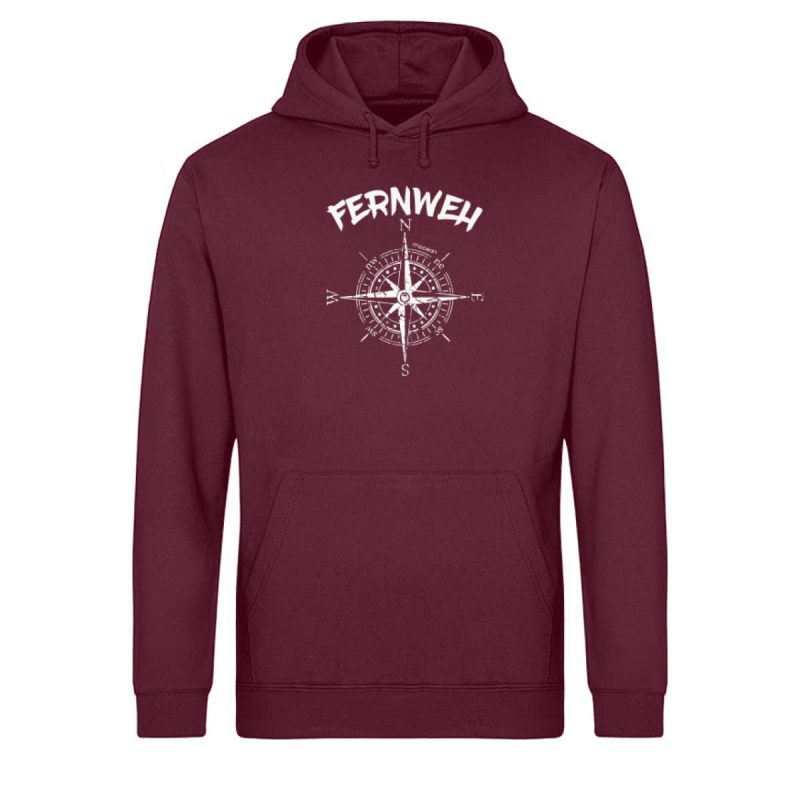 Fernweh - Light Unisex Bio Hoodie - burgundy