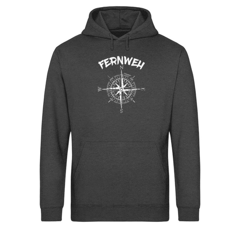 Fernweh - Light Unisex Bio Hoodie - dark heather grey