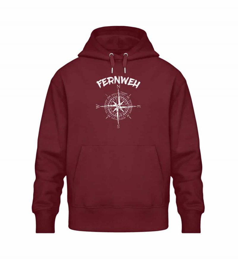 Fernweh - Relaxed Bio Hoodie - burgundy