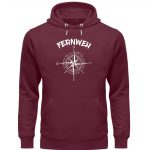 Fernweh – Premium Unisex Bio Hoodie – burgundy