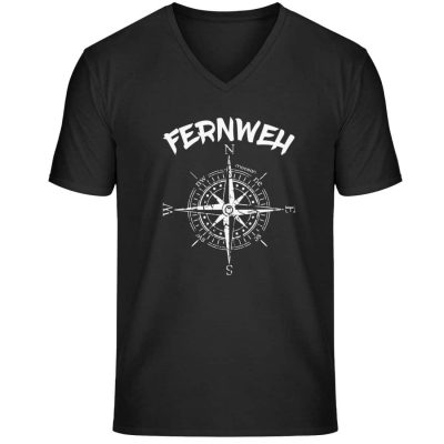 Fernweh - Unisex Bio V T-Shirt - black