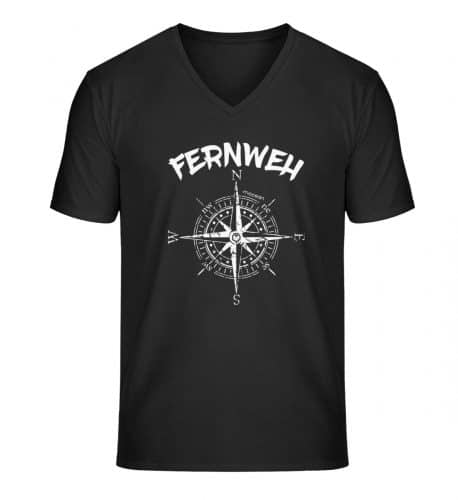 Fernweh - Unisex Bio V T-Shirt - black