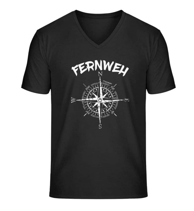 Fernweh - Unisex Bio V T-Shirt - black