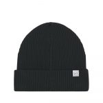 Fisherman- Organic Beanie Hinteransicht in schwarz