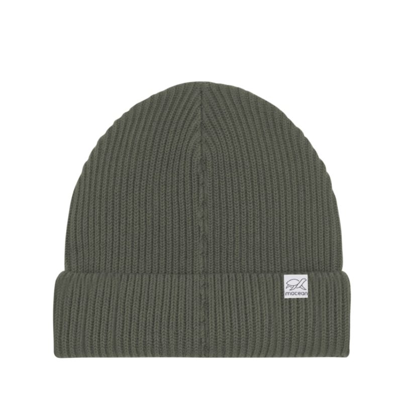 Fisherman- Organic Beanie Hinteransicht in khaki