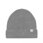 Fisherman- Organic Beanie Hinteransicht in mid heather grey