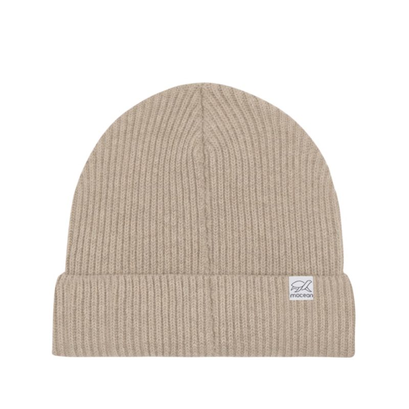 Fisherman- Organic Beanie Hinteransicht in sand