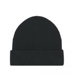 Fisherman- Organic Beanie in schwarz