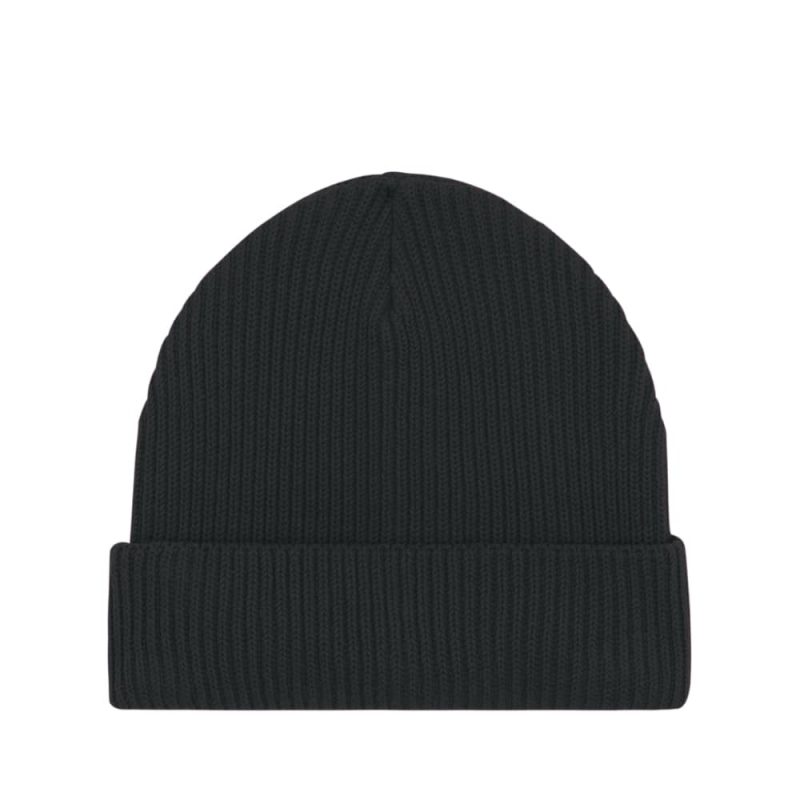 Fisherman- Organic Beanie in schwarz