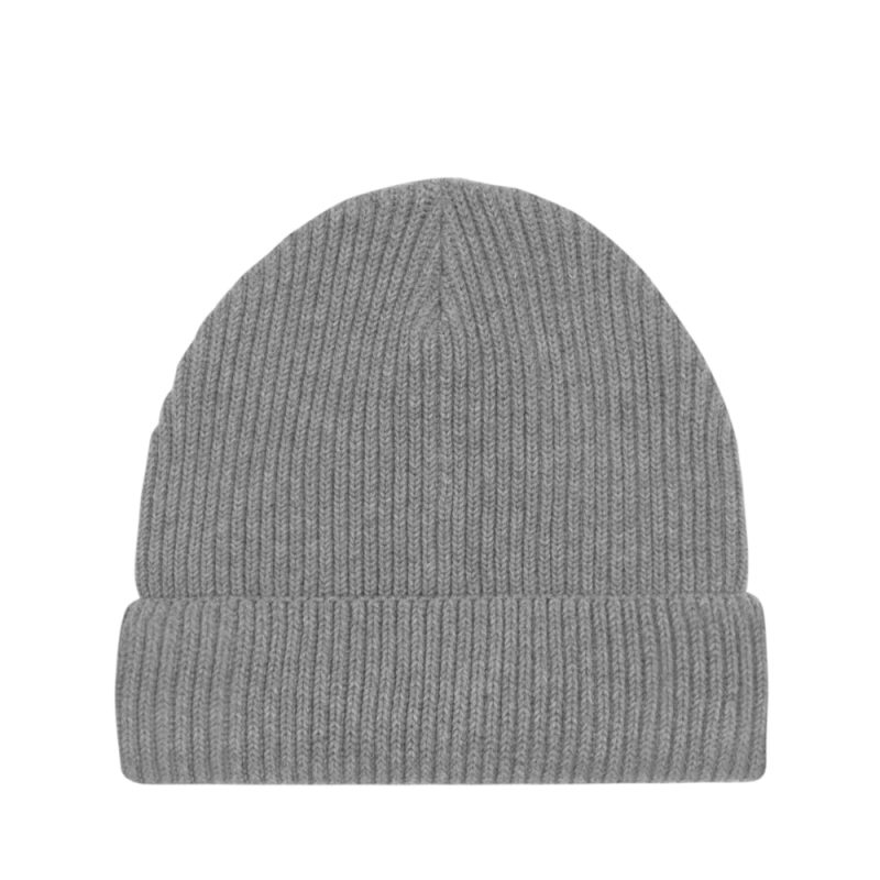 Fisherman- Organic Beanie in mid heather grey