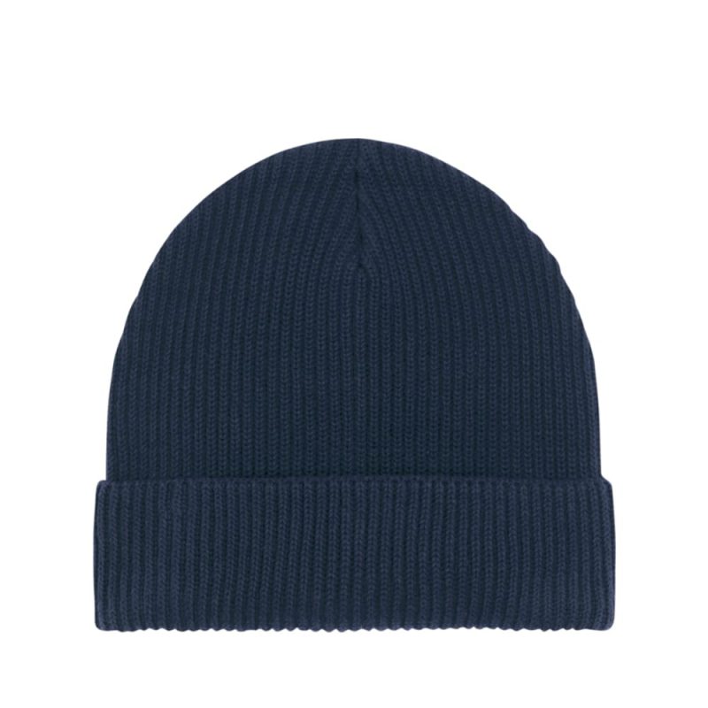 Fisherman- Organic Beanie in navy blau
