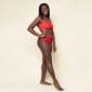 High-Waist Bikini Hose in red