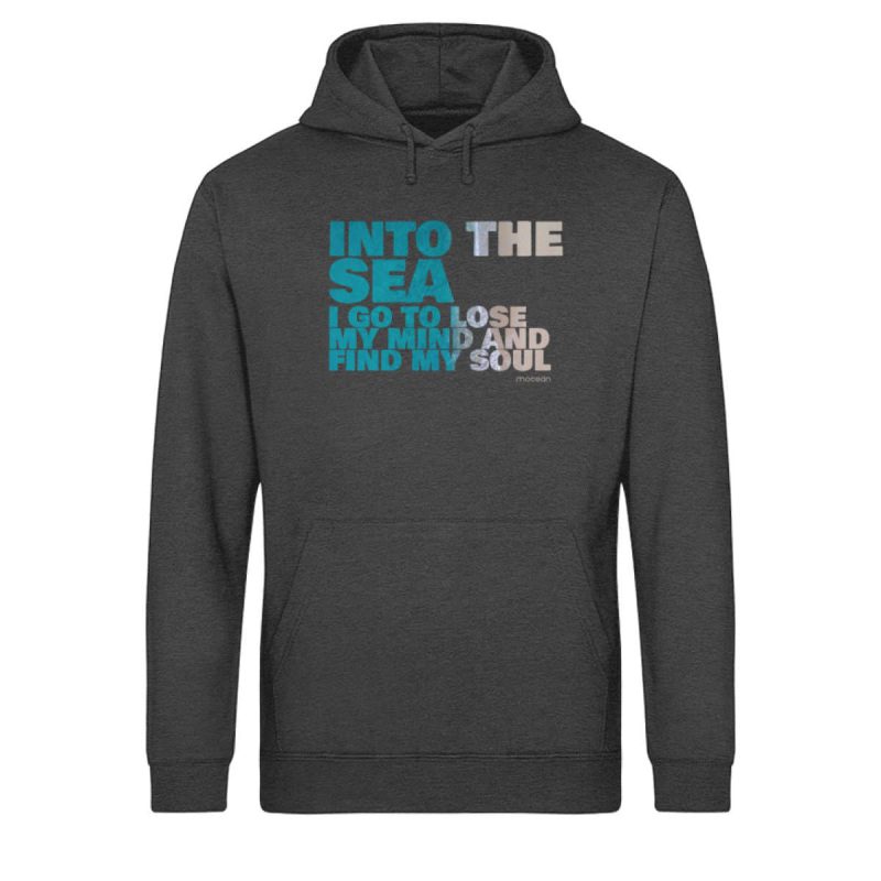 Into the Sea - Light Unisex Bio Hoodie - dark heathergrey
