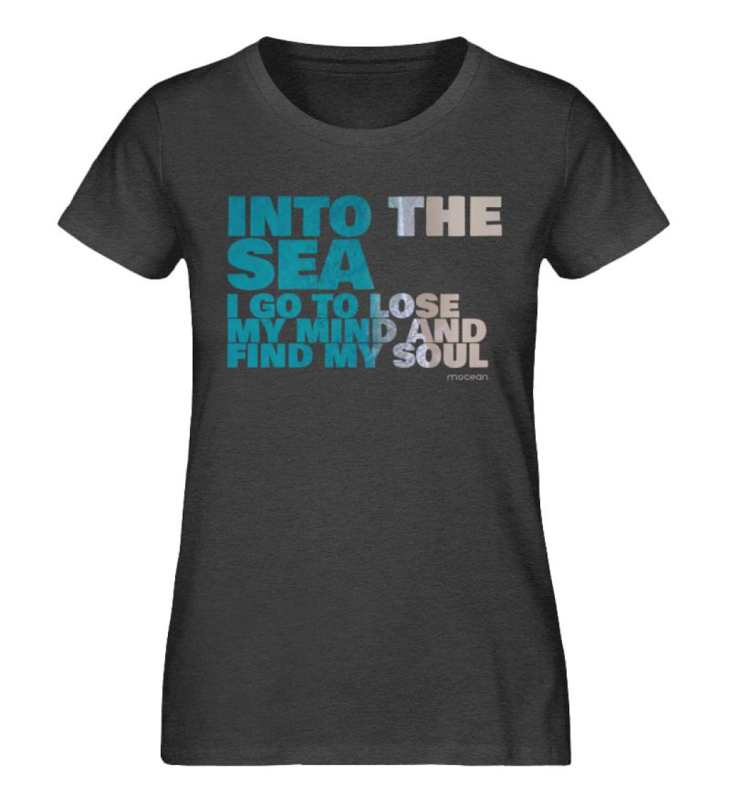 Into the Sea - Damen Premium Bio T-Shirt - dark heather grey