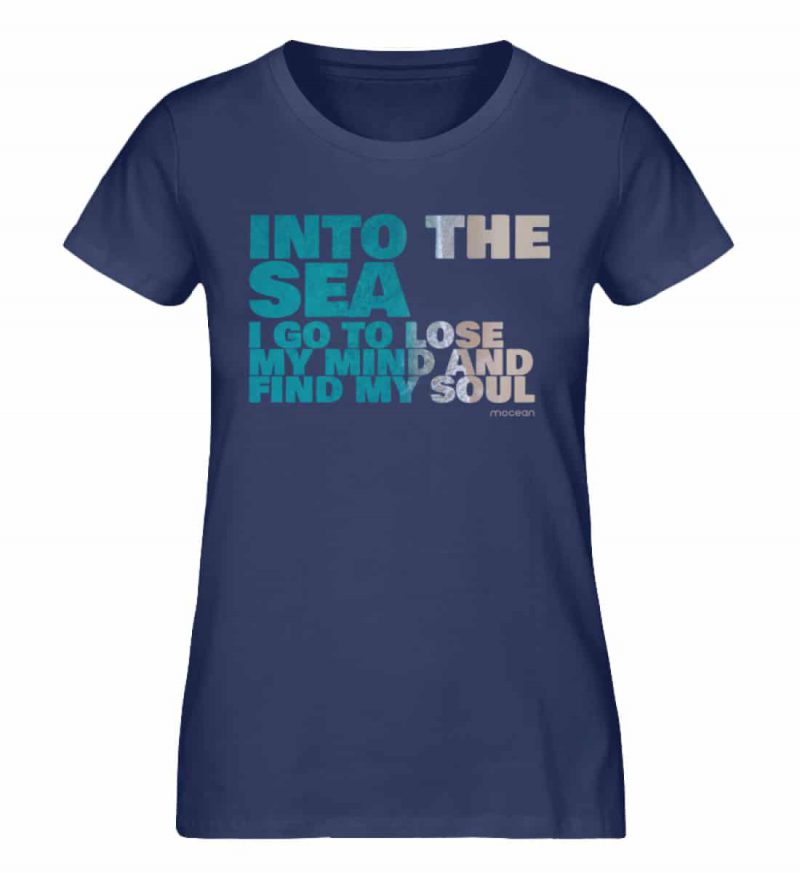 Into the Sea - Damen Premium Bio T-Shirt - french navy