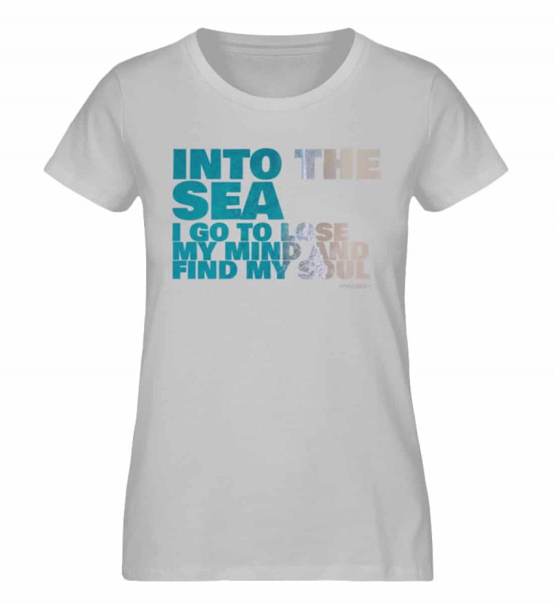 Into the Sea - Damen Premium Bio T-Shirt - heather grey