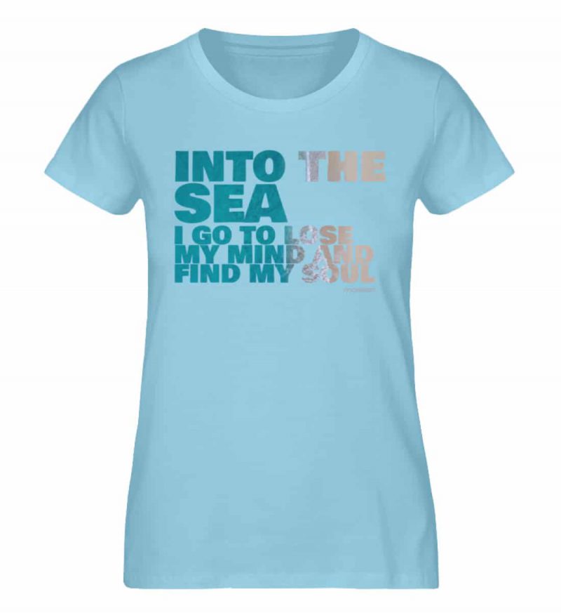 Into the Sea - Damen Premium Bio T-Shirt - sky blue