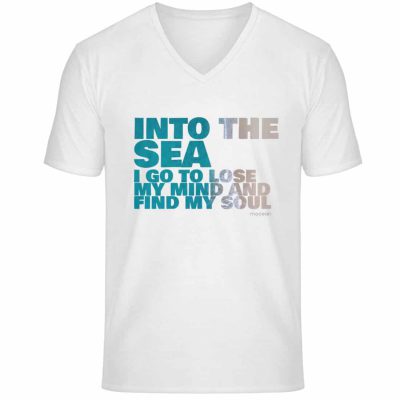 Into the Sea - Unisex Bio V T-Shirt - white