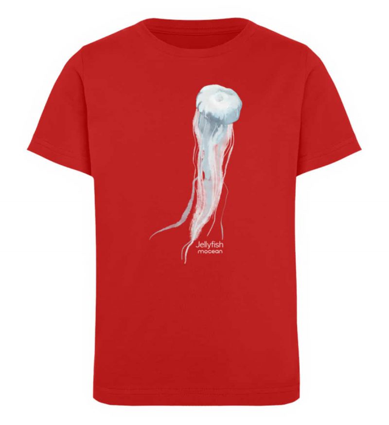 Jelly Fish - Kinder Organic T-Shirt - red