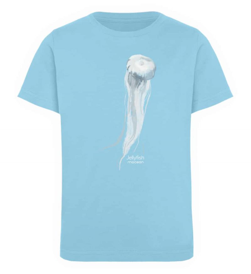 Jelly Fish - Kinder Organic T-Shirt - sky blue
