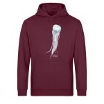 Jelly Fish – Light Unisex Bio Hoodie – burgundy