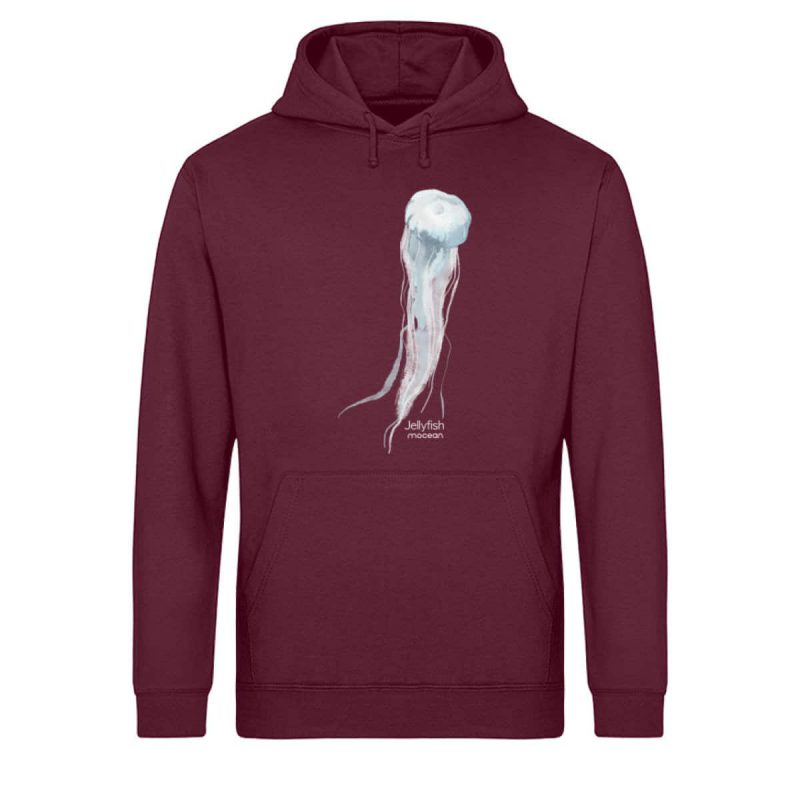 Jelly Fish - Light Unisex Bio Hoodie - burgundy