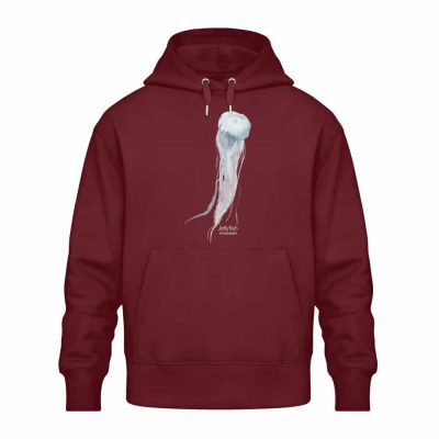 Jelly Fish - Relaxed Bio Hoodie - burgundy