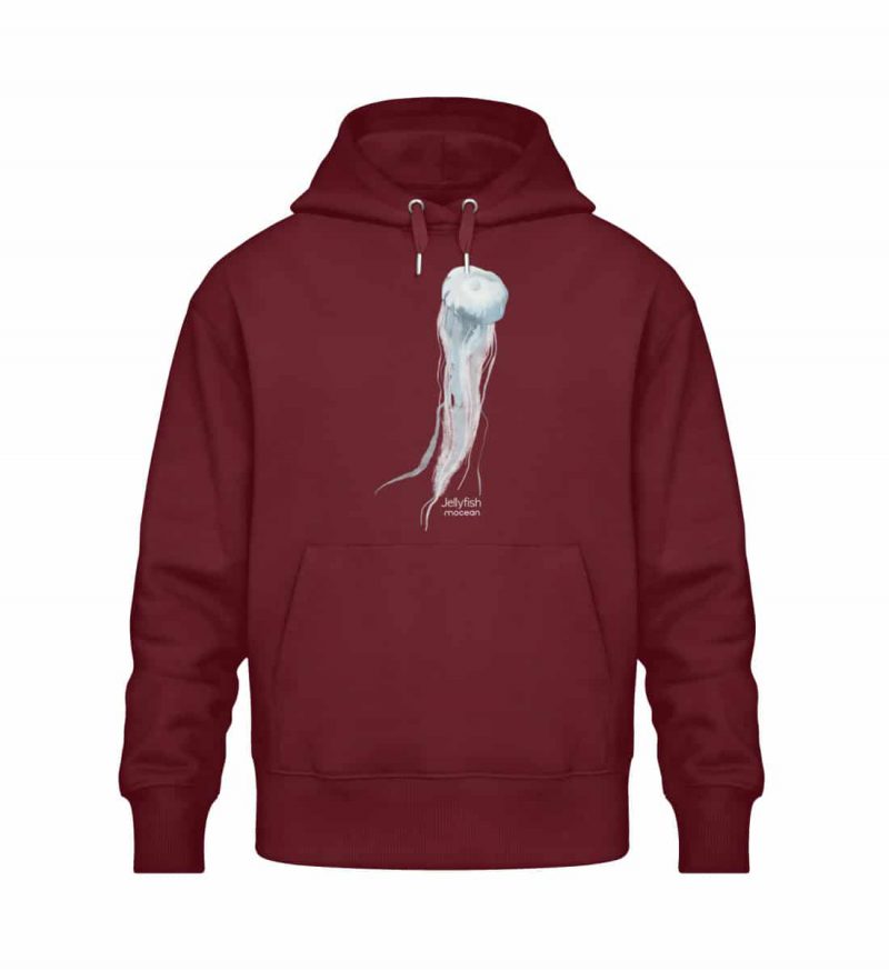 Jelly Fish - Relaxed Bio Hoodie - burgundy