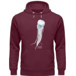 Jelly Fish – Premium Unisex Bio Hoodie – burgundy
