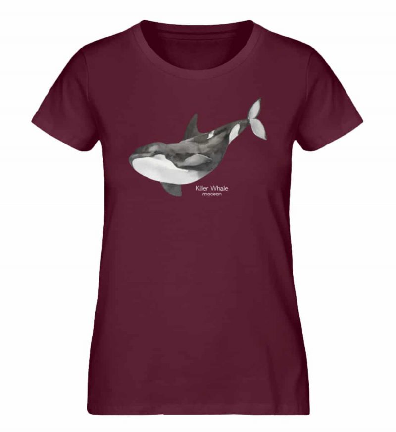 Killer Whale - Damen Premium Bio T-Shirt - burgundy