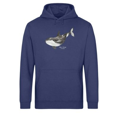 Killer Whale - Light Unisex Bio Hoodie - navy blue