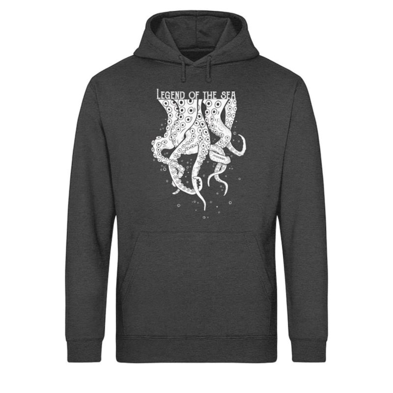 Legend of the Sea - Light Unisex Bio Hoodie - dark heathergrey