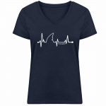 Love Shark – Damen Bio V T-Shirt – frenchnavy