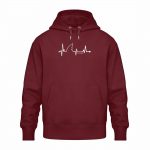 Love Shark – Relaxed Bio Hoodie – burgundy