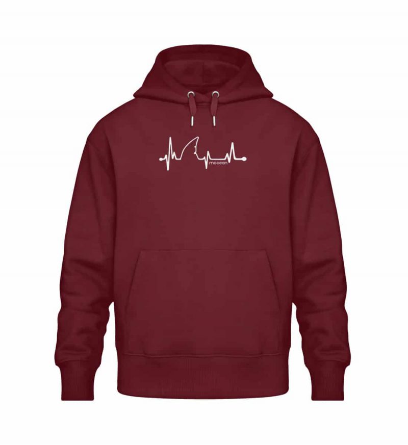 Love Shark - Relaxed Bio Hoodie - burgundy