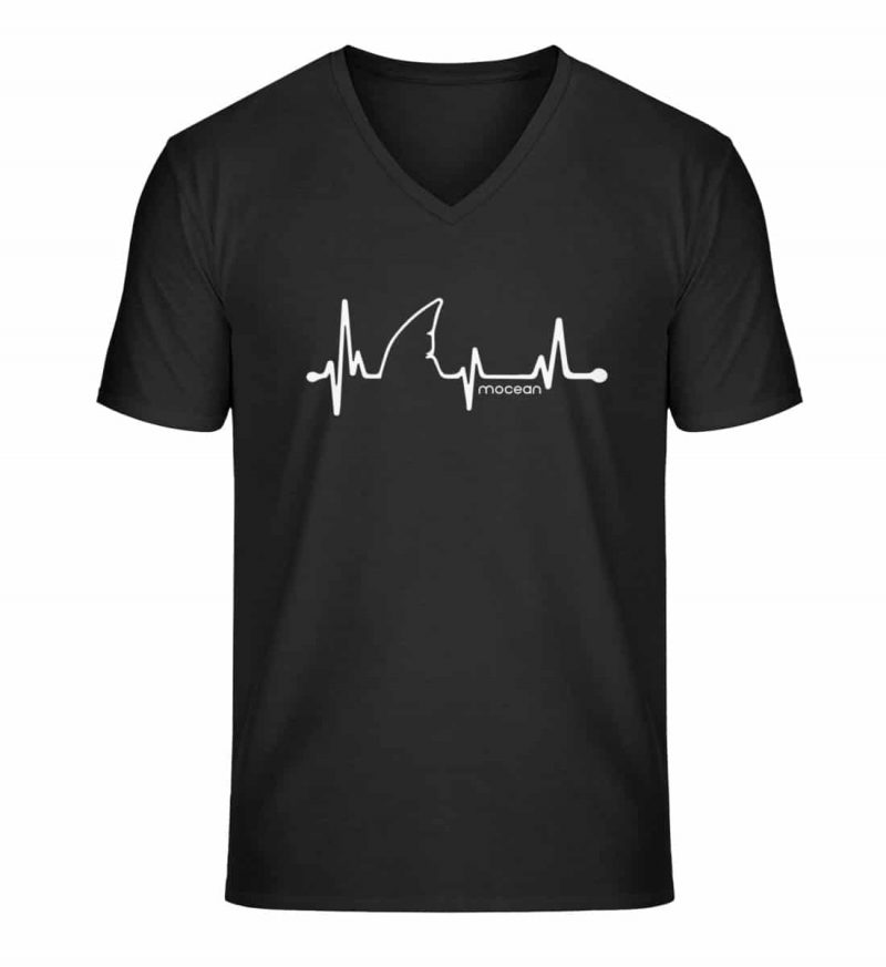 Love Shark - Unisex Bio V T-Shirt - black