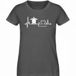 Love Turtle – Damen Premium Bio T-Shirt – anthracite