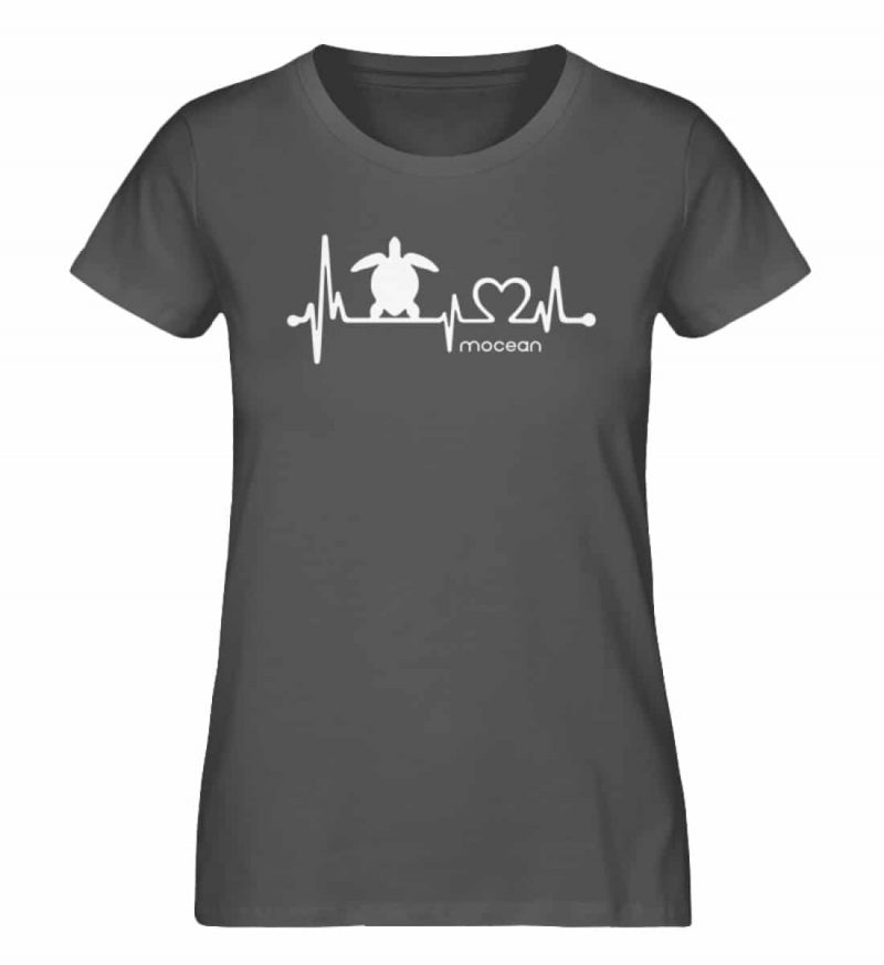 Love Turtle - Damen Premium Bio T-Shirt - anthracite